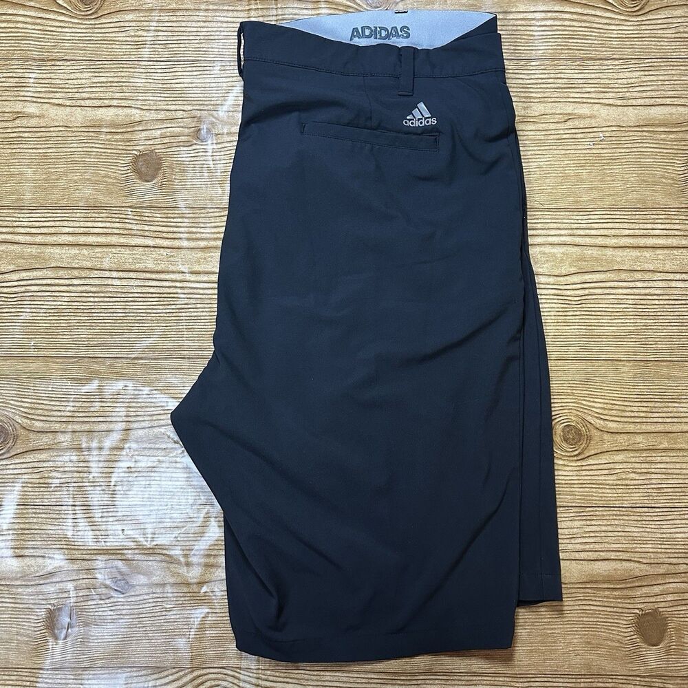 Adidas Golf Shorts Men’s 40 Black 11" Performance Stretch Waistband Grip